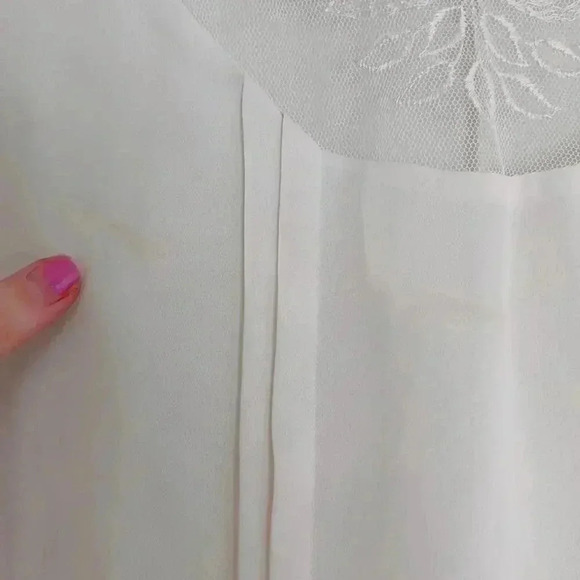 Vintage Hampton Place Off White Embroidered Puffy Sleeve Peasant Blouse Size M - Picture 7 of 7